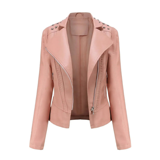 Alethiena | Dames Bikerjack | Ritsdetail