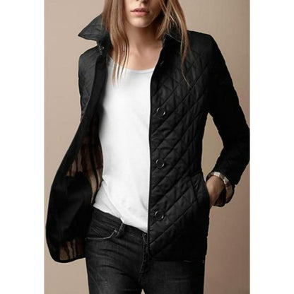 Aubergine | Dames Gequiltede Jas | Tailleband