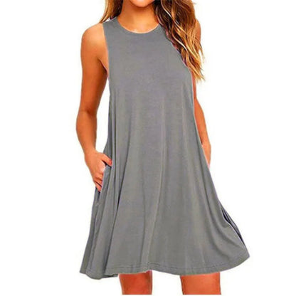 Dames Ronde Hals Mini Jurk | Casual Zomer
