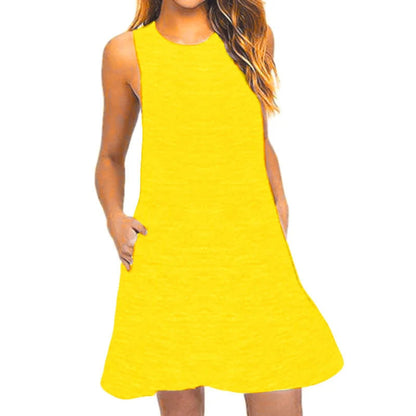 Dames Ronde Hals Mini Jurk | Casual Zomer