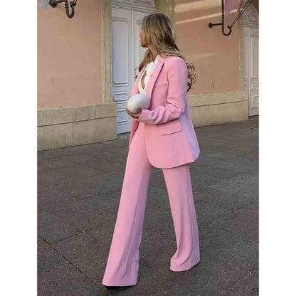 Dames Roze Set | Blazer en Broek