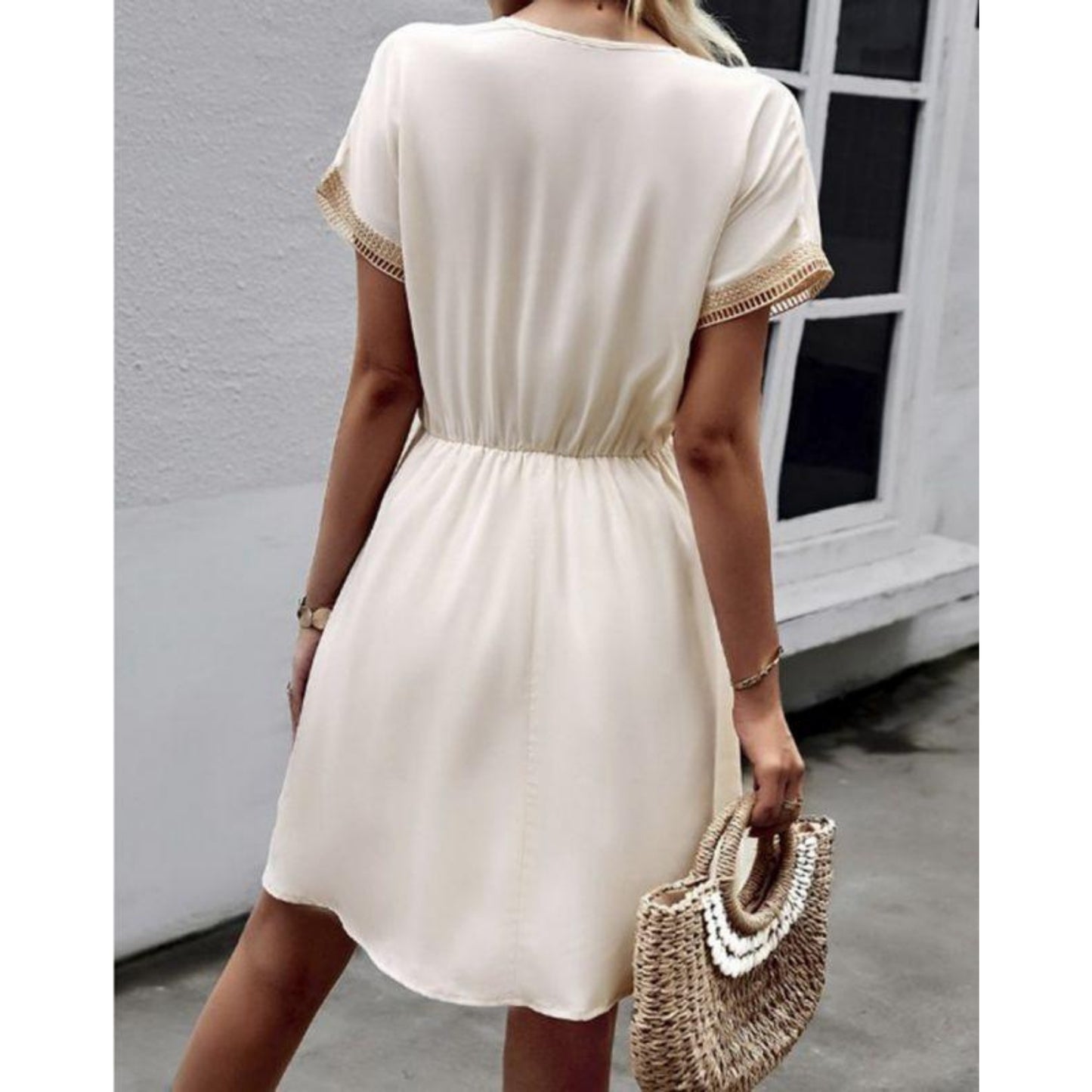 Alijanne | Dames Mini Jurk | Tassel Drawstring Taille