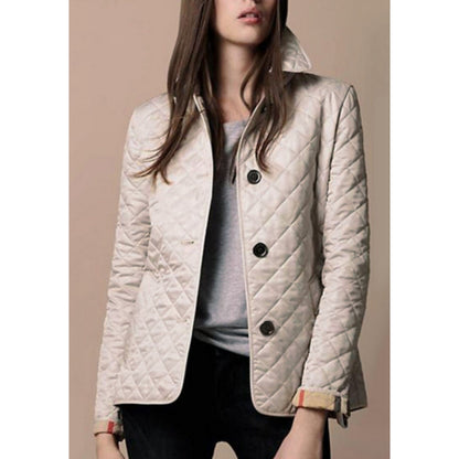 Aubergine | Dames Gequiltede Jas | Tailleband