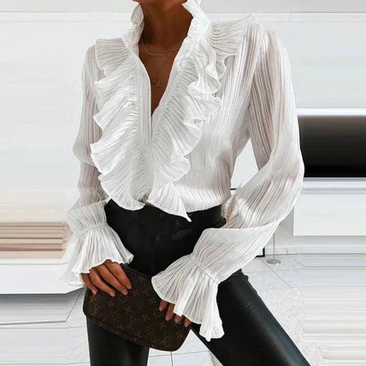 Aafrun | Dames Blouse | Geplooid Voorpand Ontwerp