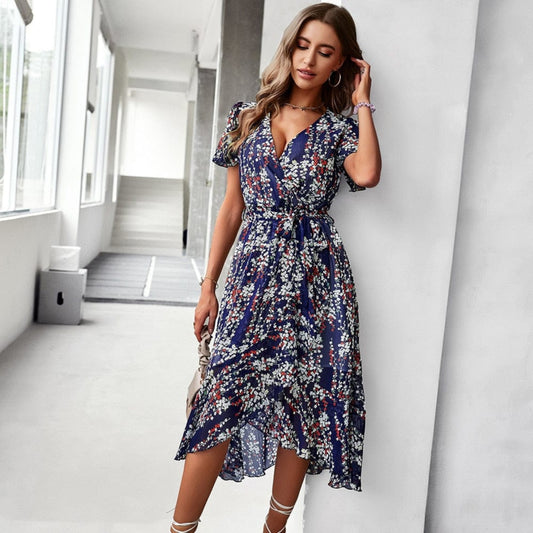 Dames Bohemian Midi Jurk |  Bloemen Print