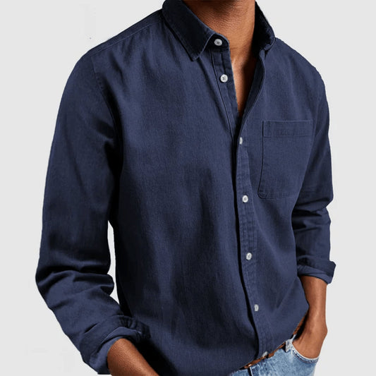 Albrik | Heren Overhemd met Lange Mouwen | Button-Up