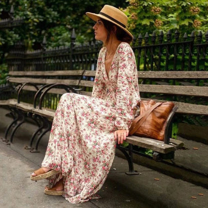 Dames Ibiza Maxi Jurk | Bloemenprint