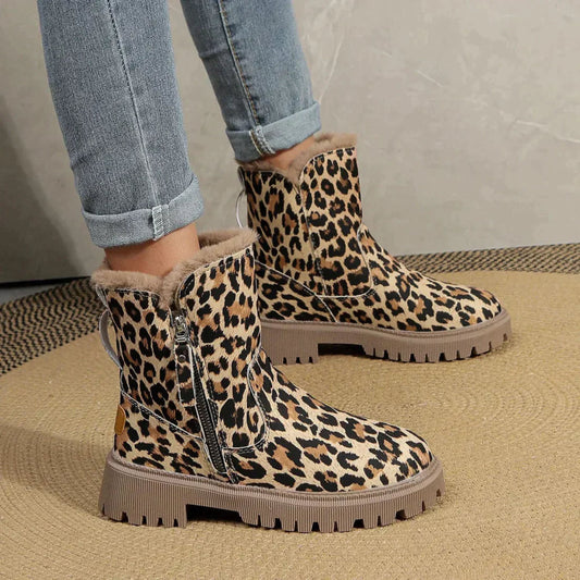 Annalotta | Dames Winterlaarzen | Luipaardprint