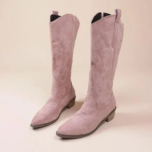 Abeldina | Dames Cowboylaarzen | Zip-Up Hoge Stijl