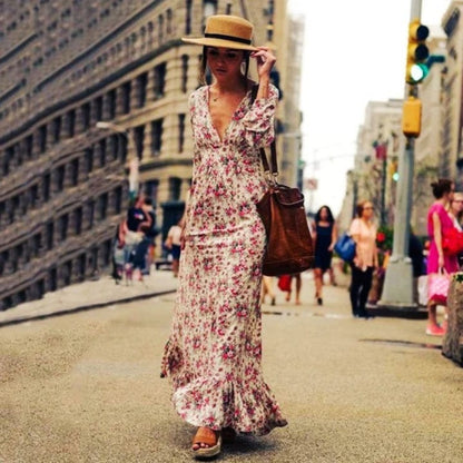 Dames Ibiza Maxi Jurk | Bloemenprint