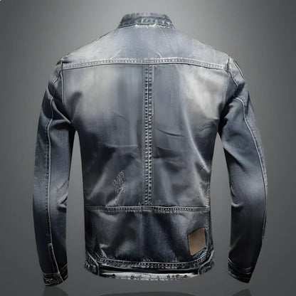 Leofwin | Heren Spijker Bikerjack | Zip-Up