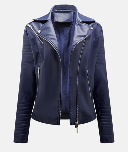 Joline | Trendy Bikerjas met Ritsen