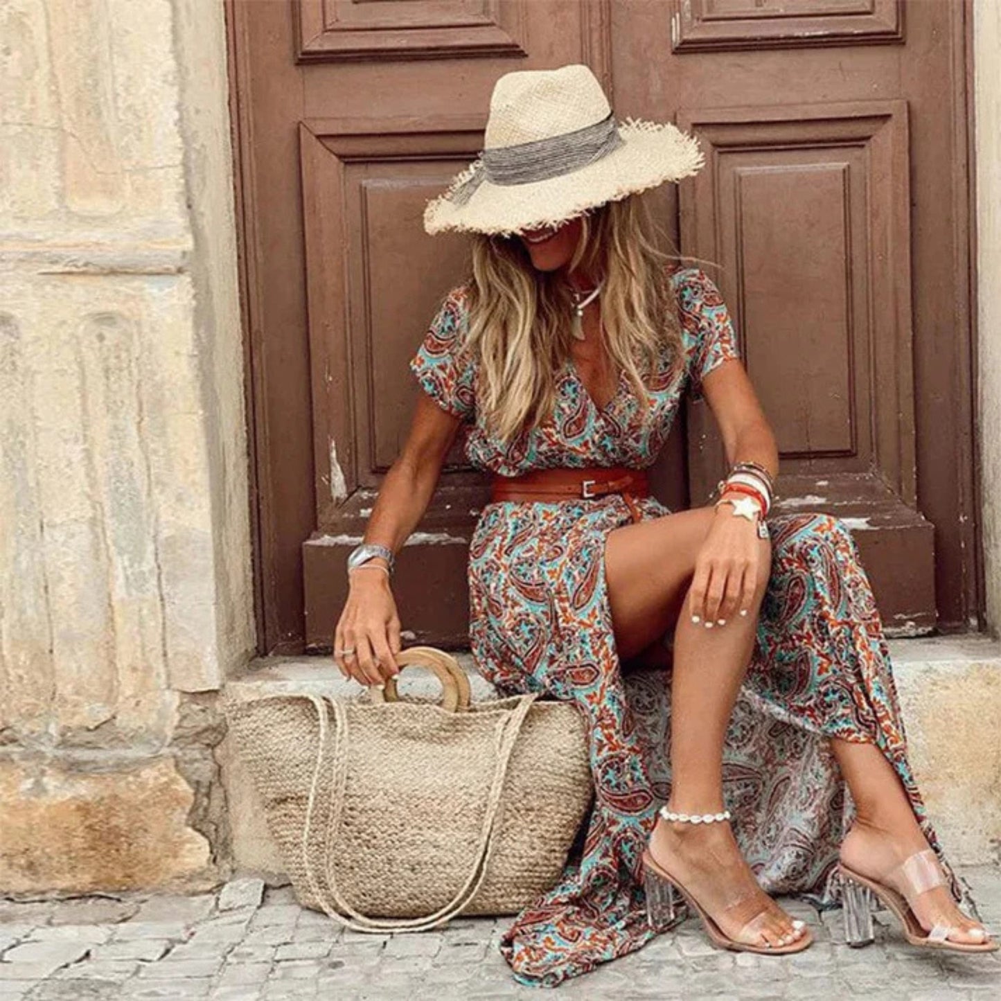Esmarianne | Dames Maxi Jurk | Boho Paisley Print