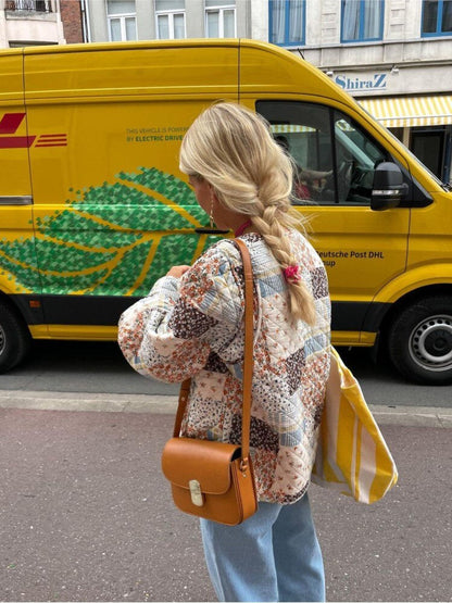 Queena | Patchwork Gewatteerde Jas Dames