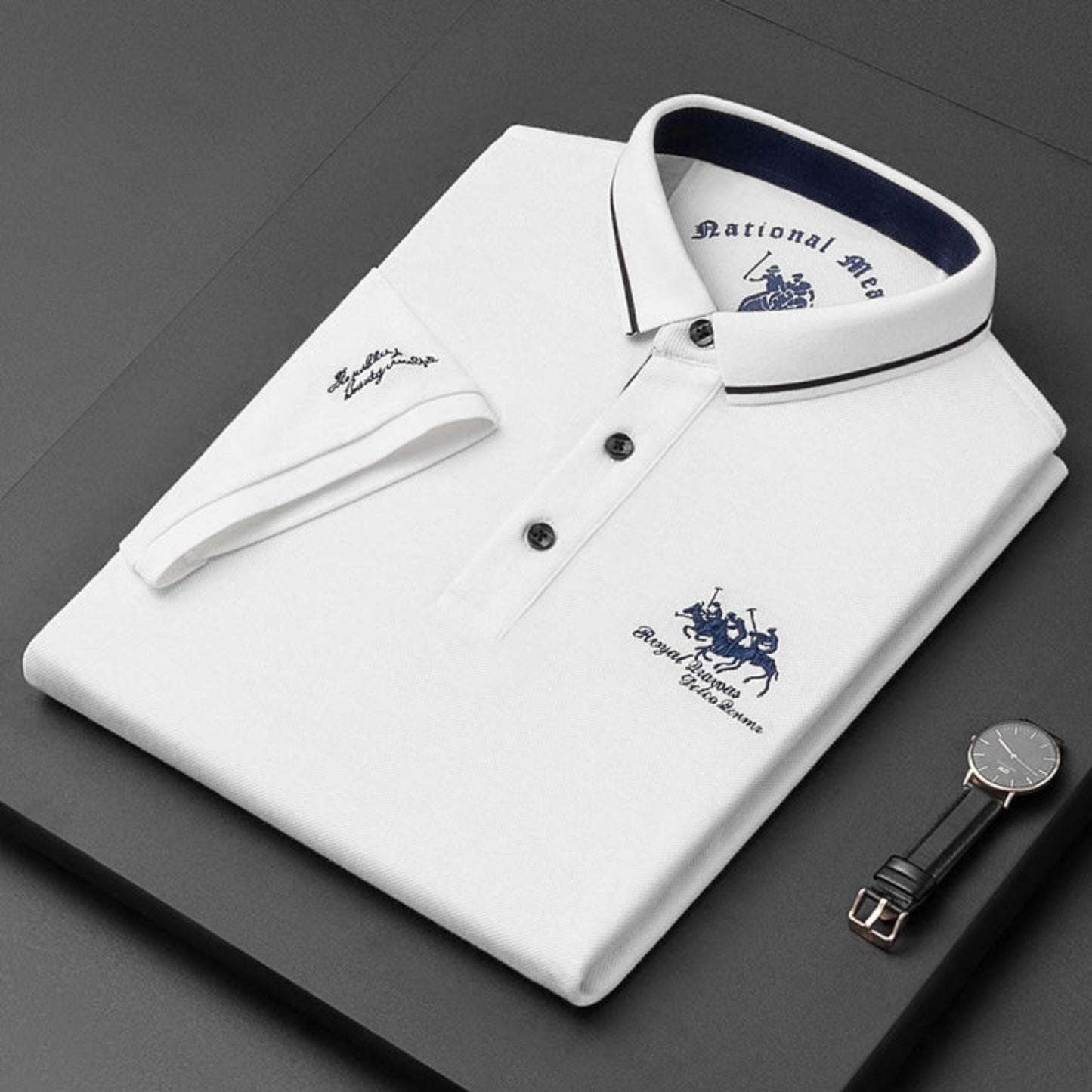 Dierwald | Heren Polo Shirt | Geborduurd Design