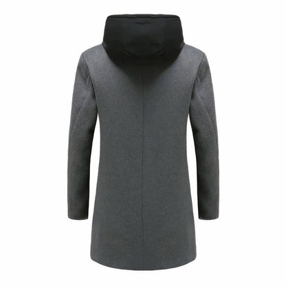 Deicko | Heren Hooded Overcoat | Button-Down