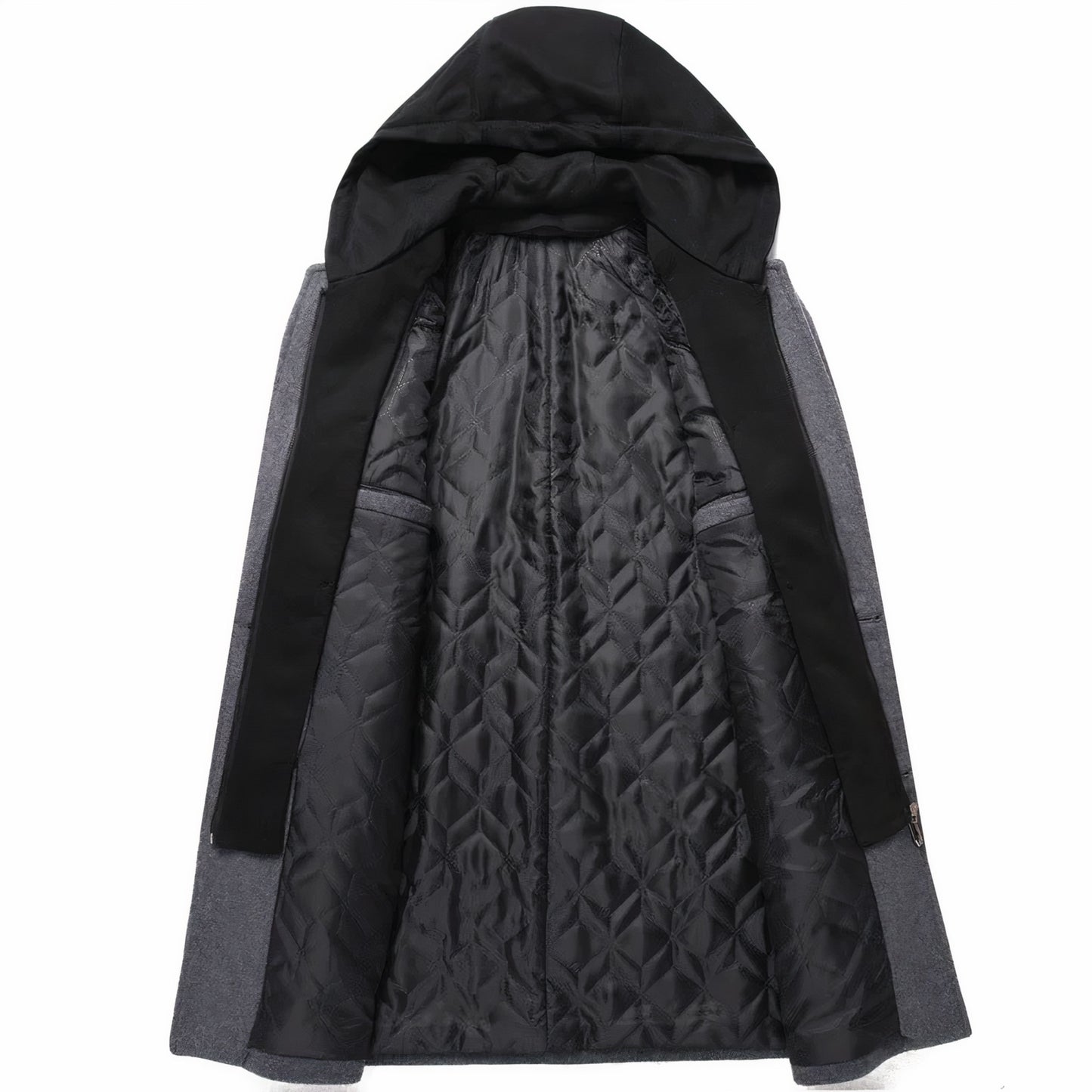 Deicko | Heren Hooded Overcoat | Button-Down