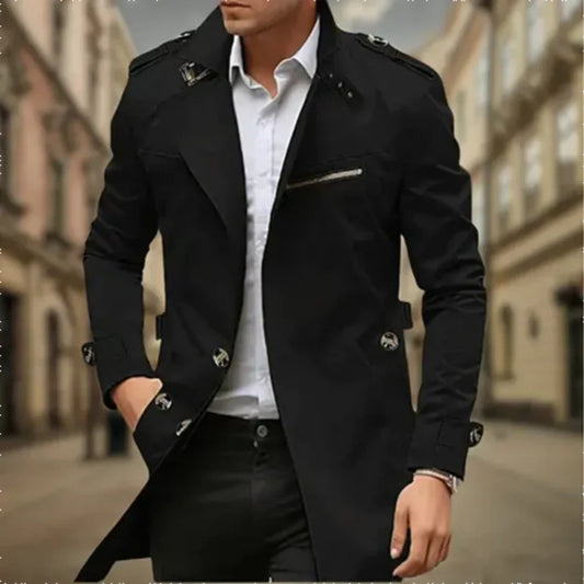 Heren Double-Breasted Trench Coat | Waterdicht