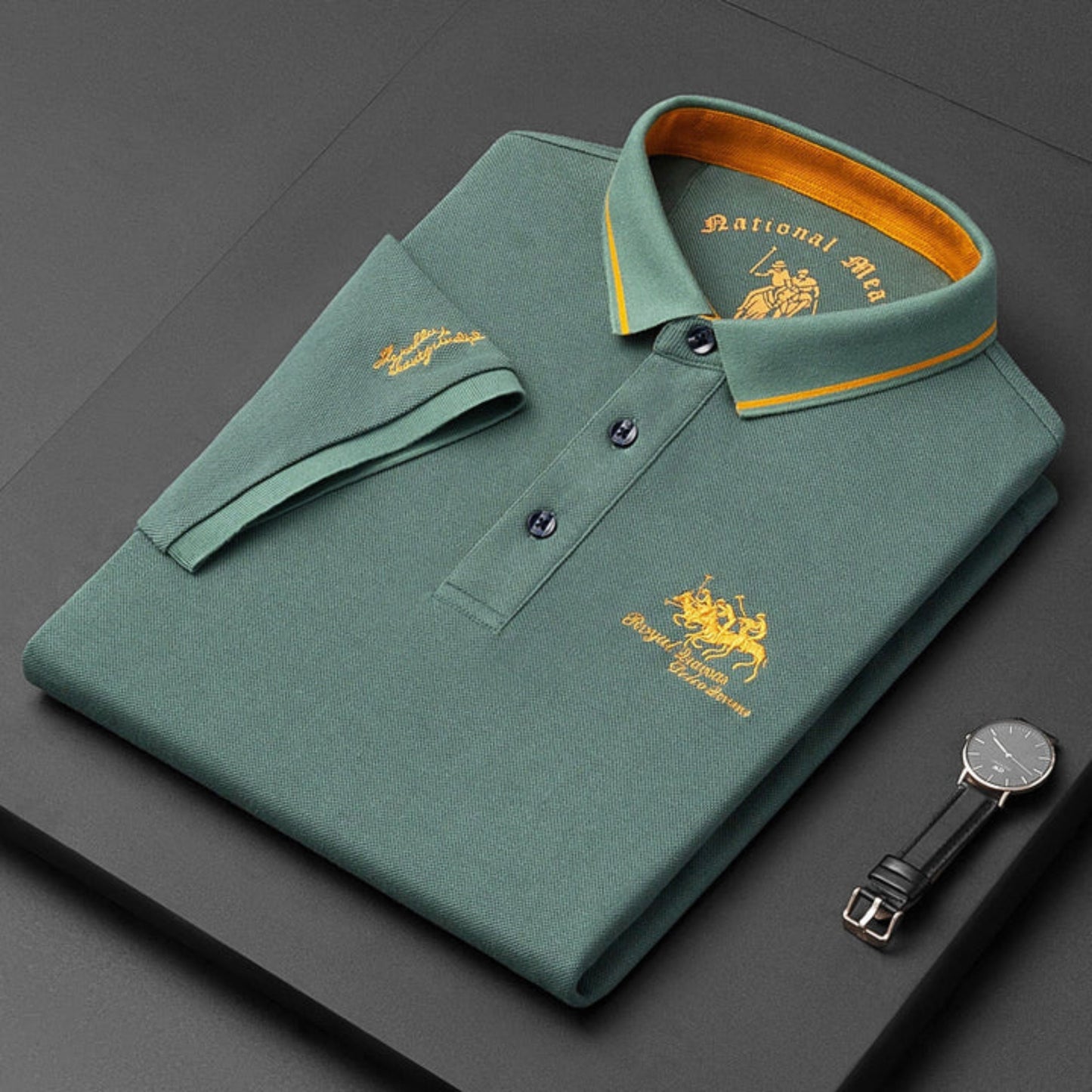 Dierwald | Heren Polo Shirt | Geborduurd Design