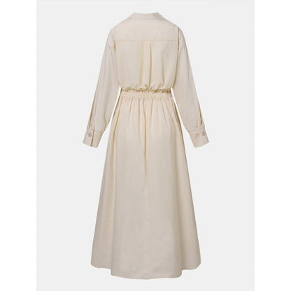 Dames Maxi Jurk Met Overhemdkraag | Elegant