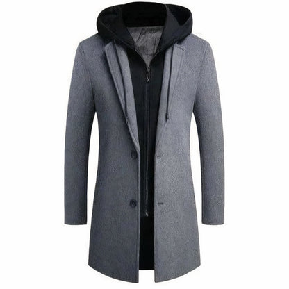 Deicko | Heren Hooded Overcoat | Button-Down