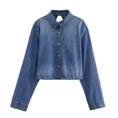 Betsanne | Dames Cropped Jas | Open Rug Ontwerp