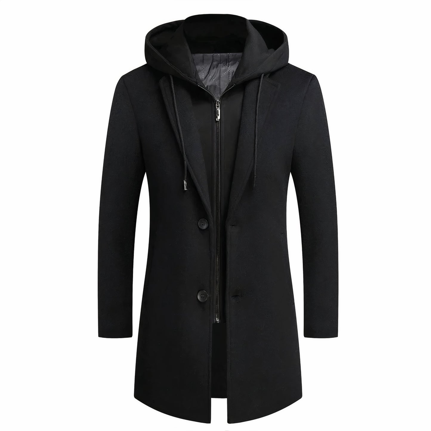 Deicko | Heren Hooded Overcoat | Button-Down