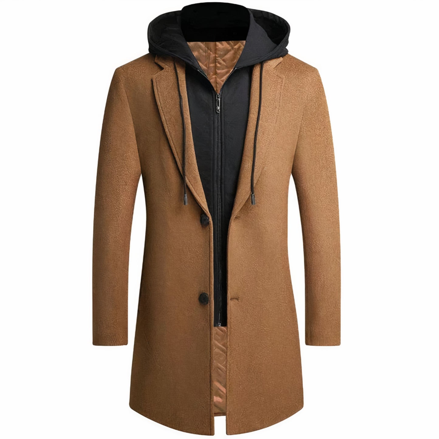 Deicko | Heren Hooded Overcoat | Button-Down