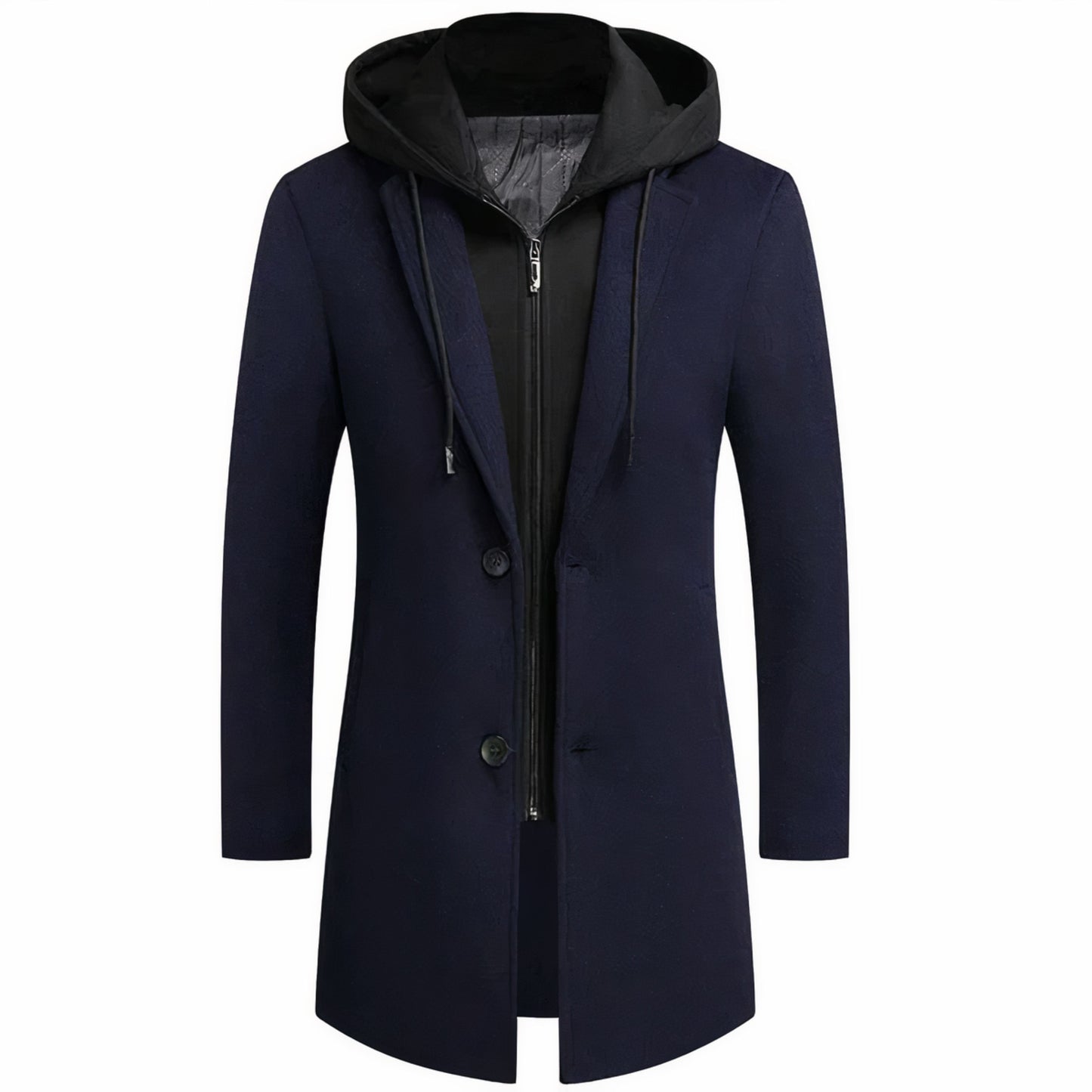 Deicko | Heren Hooded Overcoat | Button-Down