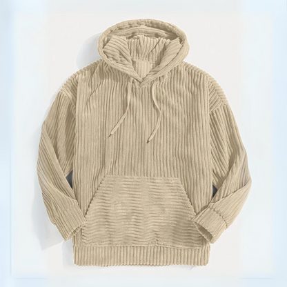 Lennart | Casual Losse Geribde Hoodie