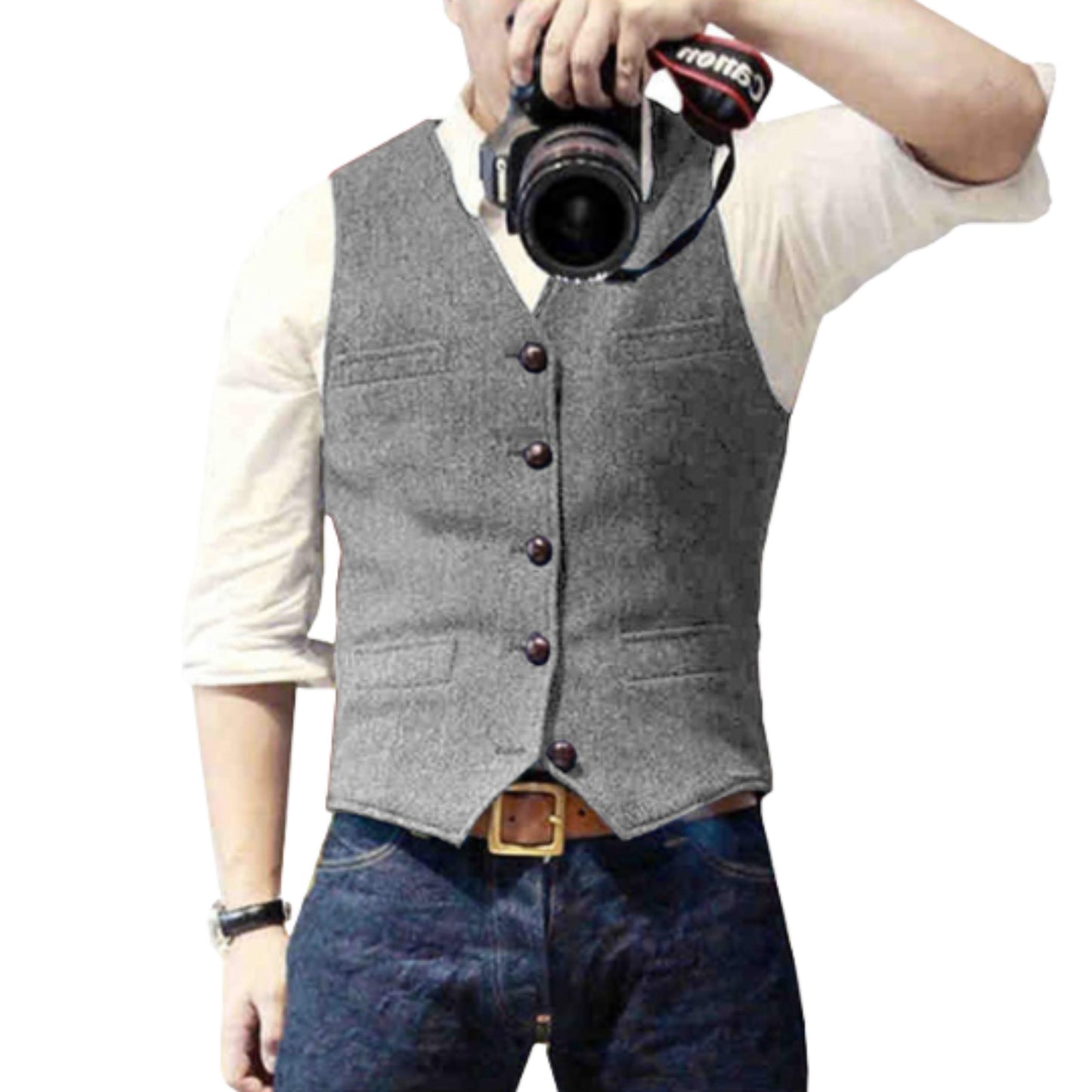 Evermond | Heren Vest | Classic Button-Up