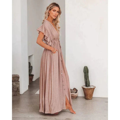 Dames Ibiza Maxi Jurk | Taupe