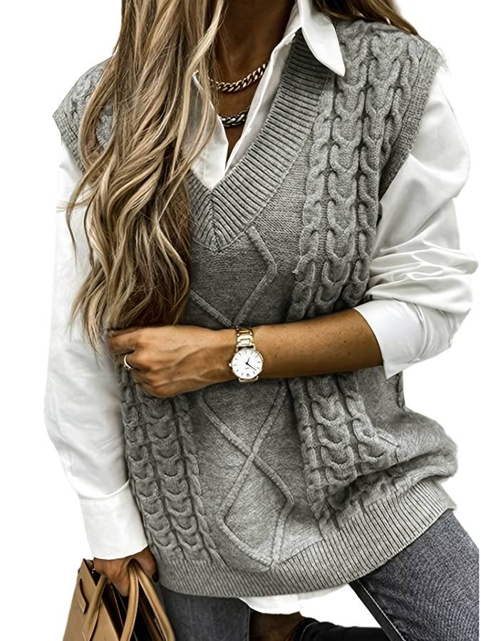 Lourina | Gebreid Kabelvest Dames