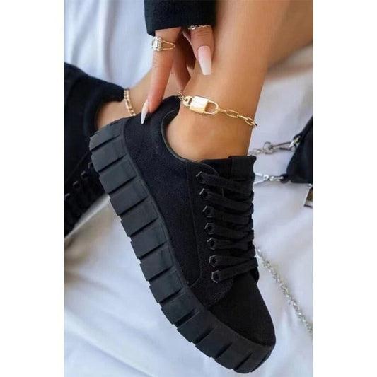 Delfina | Dames Platform Sneakers | Vetersluiting
