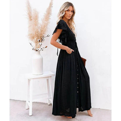 Dames Zwarte Ibiza Jurk | Maxi