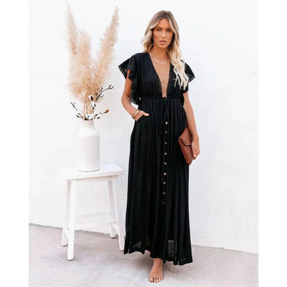 Dames Zwarte Ibiza Jurk | Maxi