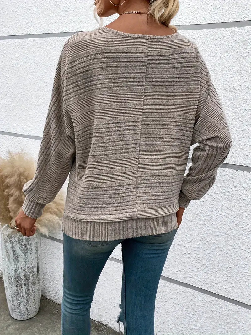 Callahan | Casual Losse Getextureerde Trui