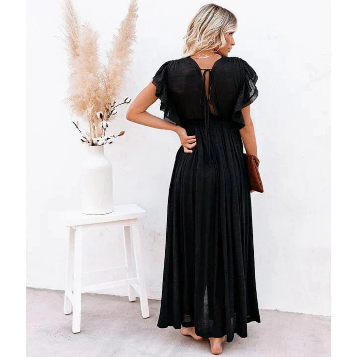 Dames Zwarte Ibiza Jurk | Maxi