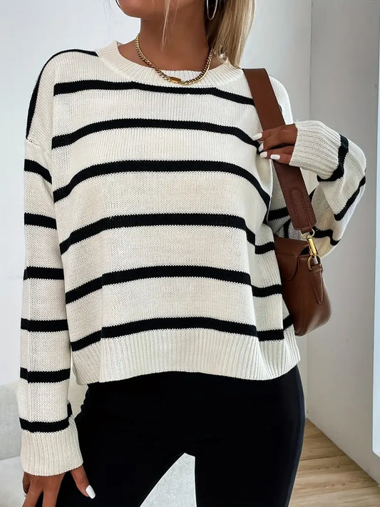 Alyza | Gestreepte Casual Damestrui