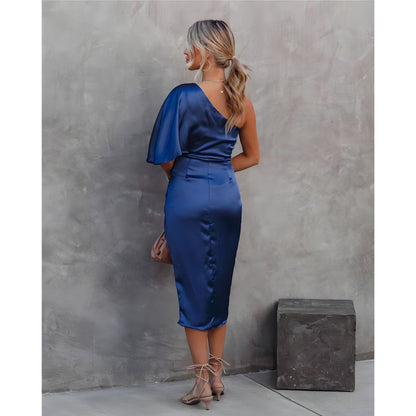 Blanchiena | Dames Party Jurk | Gedrapeerde Split