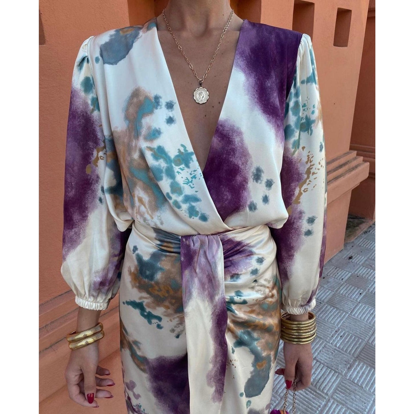Dames Paarse Jurk | Elegant