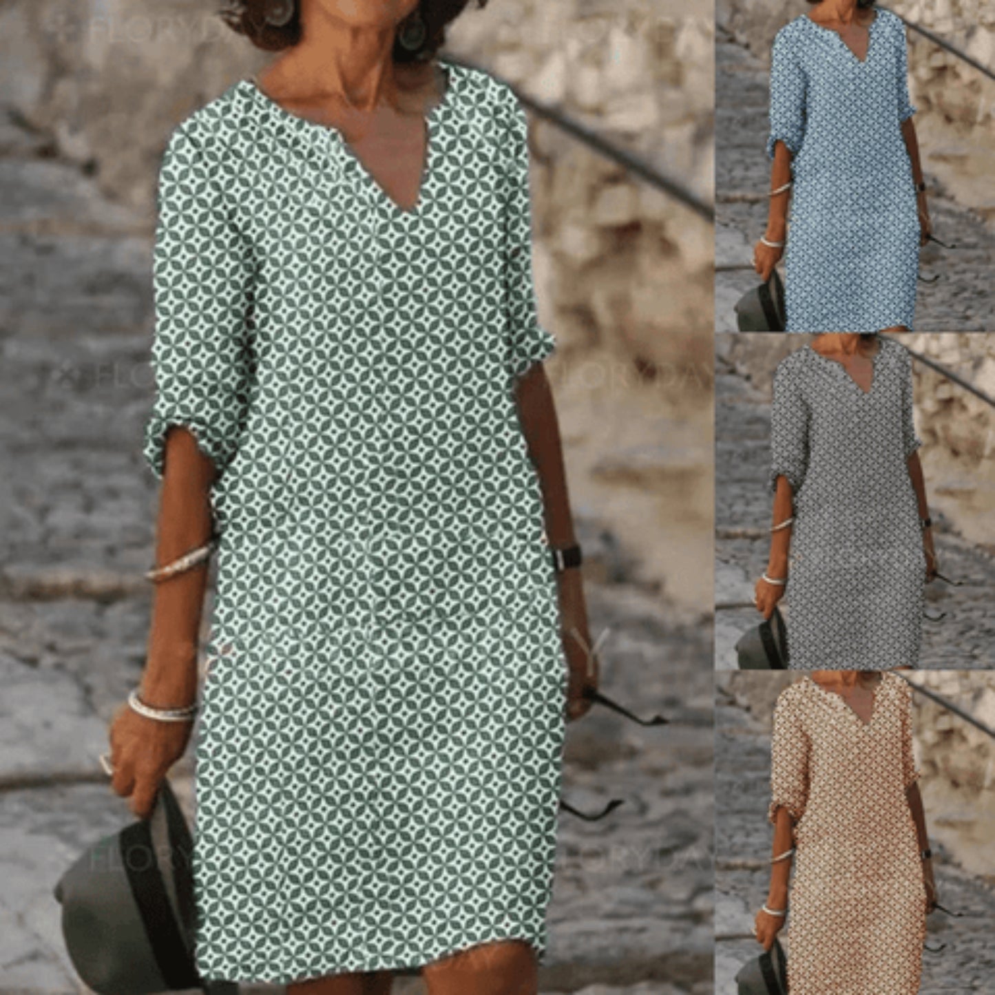 Dames Midi Jurk | Losse Pasvorm