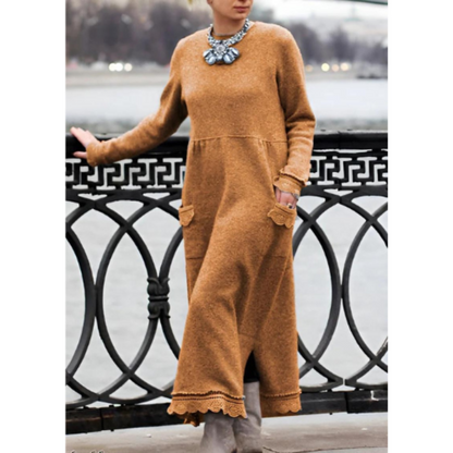 Jenna | Lange Gebreide Maxi Jurk