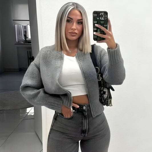 Delphianne | Dames Vest | Cropped Zip-Up