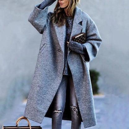 Aafgerda | Dames Lange Jas | Oversized Kleurblok