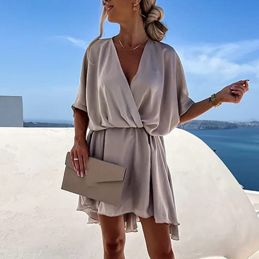 Daghelina | Dames Wikkel Jurk | V-hals Mini
