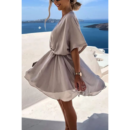 Daghelina | Dames Wikkel Jurk | V-hals Mini