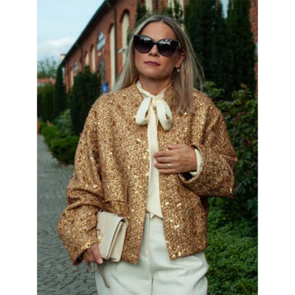Diederise | Dames Paillettenjas | Button-Up