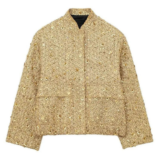 Diederise | Dames Paillettenjas | Button-Up