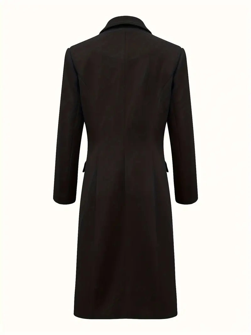 Fae | Elegante Dubbelrijige Lange Trenchcoat